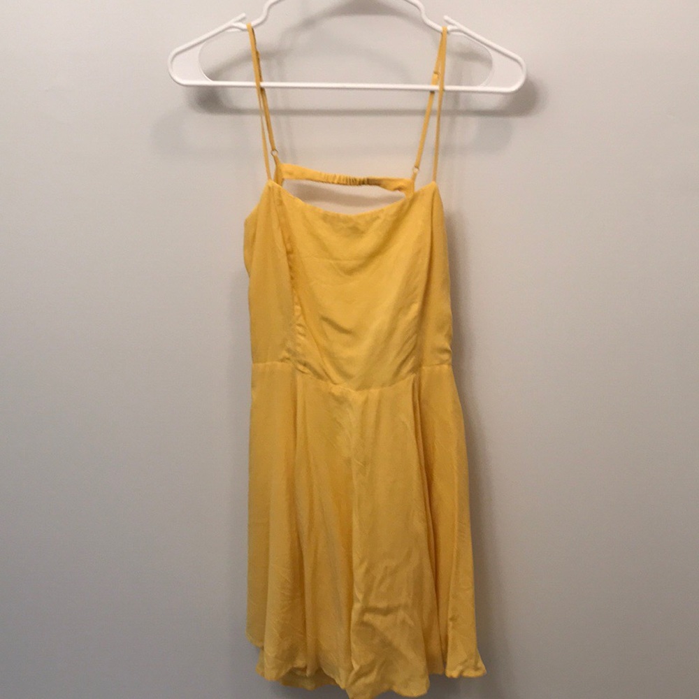 Yellow Forever 21 open back dress